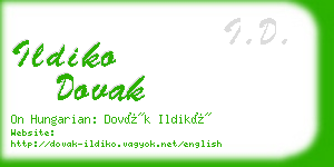 ildiko dovak business card